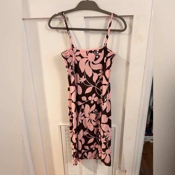 Tommy Bahama vintage Y2K Floral Pink and Brown Hawaiian sundress - Picture 5 of 7